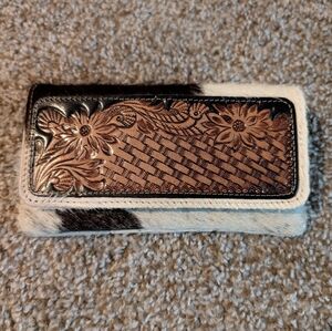 Myra Bag Brown and Black Floral Wallet